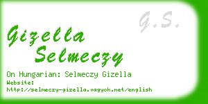 gizella selmeczy business card